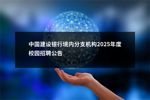 中国建设银行境内分支机构2025年度校园招聘公告                进入阅读模式 图片