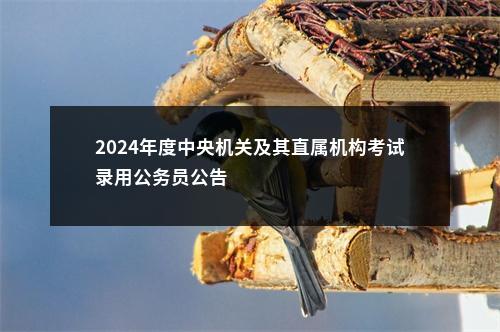 2024年度中央机关及其直属机构考试录用公务员公告                进入阅读模式 图片